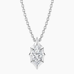 Aurévia 2 Carat Marquise Moissanite Sculpted Pendant Necklace