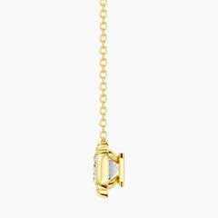 Fiorenne 3 Carat Emerald-Cut Moissanite Blossom Pendant Necklace
