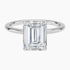 Tulip Amara Emerald-Cut Moissanite Solitaire Ring
