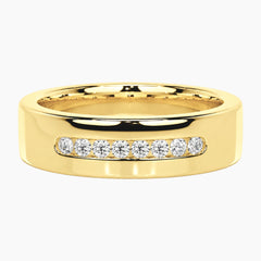 Évrin Eight-Stone Channel-Set Moissanite Wide Band