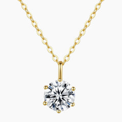 Eternal Sparkle 6-Prong Moissanite Statement Necklace