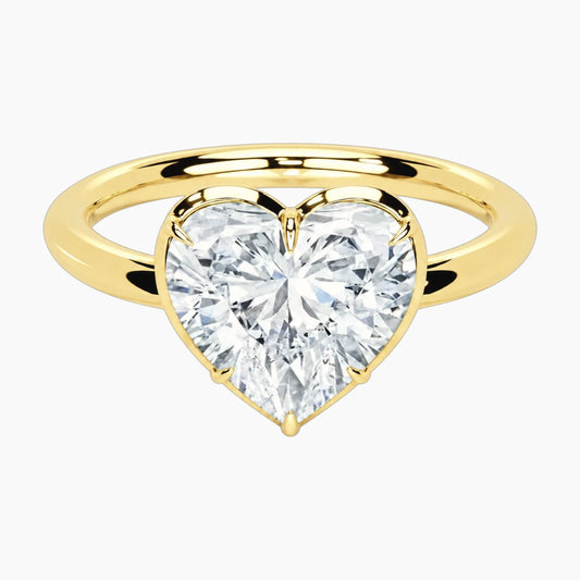 Émbrienne 3 Carat Heart Claw-Set Moissanite Ring