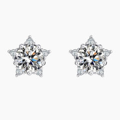 Star Moissanite Stud Earrings