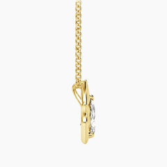Aurévia 2 Carat Marquise Moissanite Sculpted Pendant Necklace
