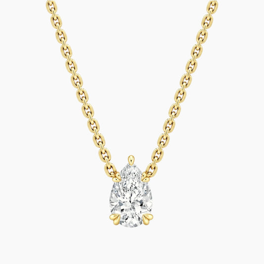Éverelle 1 Carat Pear Double-Claw Moissanite Necklace