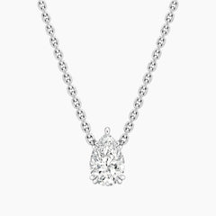 Éverelle 1 Carat Pear Double-Claw Moissanite Necklace