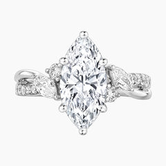 Elarienne Sculpted Vine Marquise Moissanite Ring