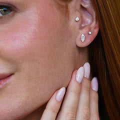 Marquise Moissanite Stud Earrings