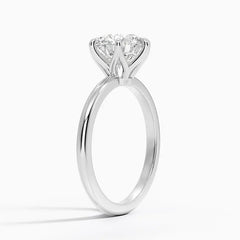 Classic six-prong moissanite ring