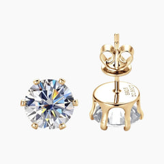 Six Prong Moissanite Earrings