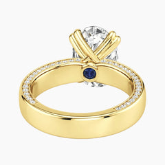 Veyra 3 Carat Oval Double-Claw Wide Band Moissanite Ring