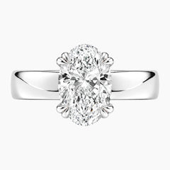 Veyra 3 Carat Oval Double-Claw Wide Band Moissanite Ring