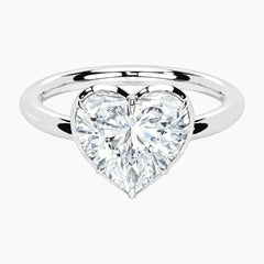 Émbrienne 3 Carat Heart Claw-Set Moissanite Ring