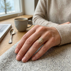 Lumière Blossom 1 Carat Marquise Cut Moissanite Ring