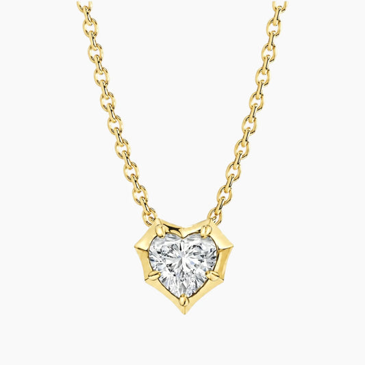 Aurévia 2 Carat Heart Moissanite Sculpted Pendant Necklace