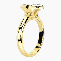 Luna Marquise Bezel Moissanite Ring – 2.6mm Band
