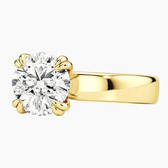 Veyra 3 Carat Round Double-Claw Wide Band Moissanite Ring