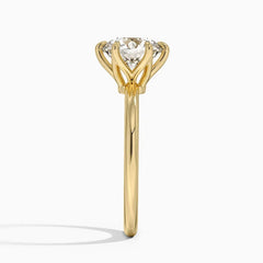 Classic six-prong moissanite ring