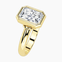 Luna Radiant Bezel Moissanite Ring – 2.6mm Band
