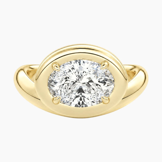 Évrelle 2 Carat Oval Chunky Sculptural Moissanite Ring