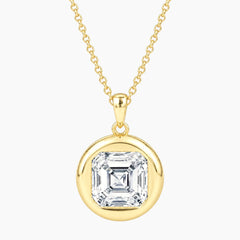 Vélora 3.5 Carat Asscher-Cut Moissanite Bold Bezel Necklace