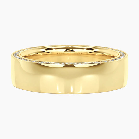 Auvren Pavé Edge Moissanite Wide Band