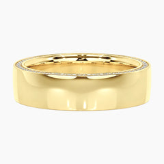 Auvren Pavé Edge Moissanite Wide Band