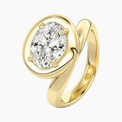 Évrelle 2 Carat Oval Chunky Sculptural Moissanite Ring