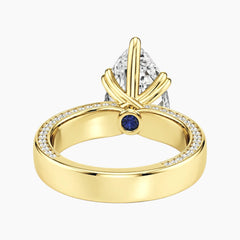 Veyra Pear Double-Claw Wide Band Moissanite Ring