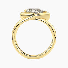Évrelle 2 Carat Pear Chunky Sculptural Moissanite Ring