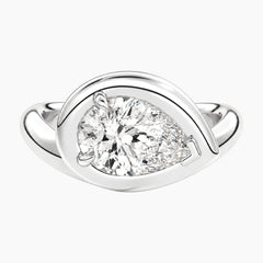 Évrelle 2 Carat Pear Chunky Sculptural Moissanite Ring