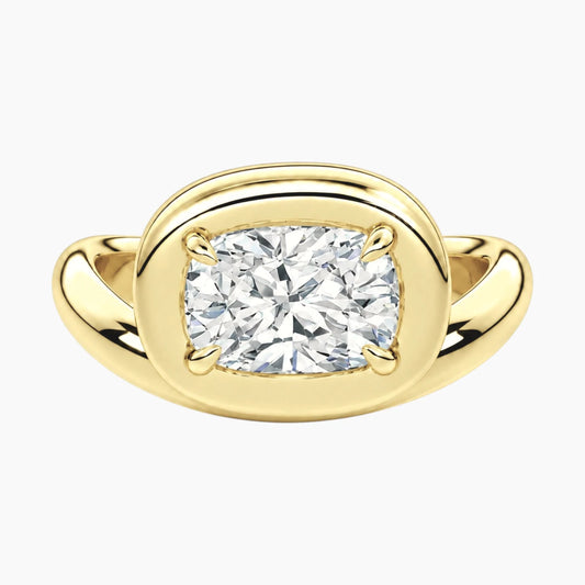 Évrelle 2 Carat Elongated Cushion Chunky Sculptural Moissanite Ring