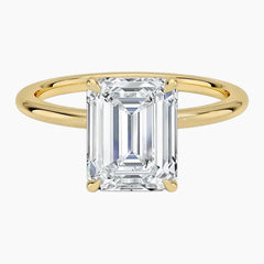 Tulip Amara Emerald-Cut Moissanite Solitaire Ring