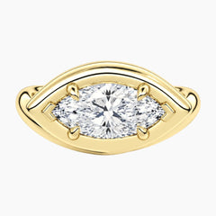Évrelle 2 Carat Marquise Chunky Sculptural Moissanite Ring