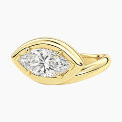 Évrelle 2 Carat Marquise Chunky Sculptural Moissanite Ring