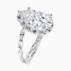 Tressa 4 Carat Pear Moissanite Twisted Rope Ring