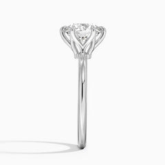 Classic six-prong moissanite ring