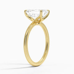 Rectangular Emerald-Cut Moissanite Ring