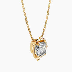 Delicate Cushion Cut Moissanite Necklace