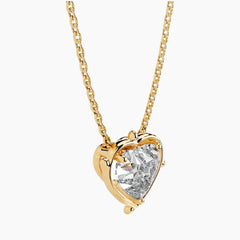 Delicate Heart Cut Moissanite Necklace