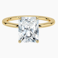 Radiant Moissanite Tulip Petal Setting Ring