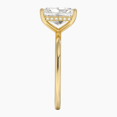 Elegant 18k Gold Plated Sweet Heart Shape Moissanite Ring