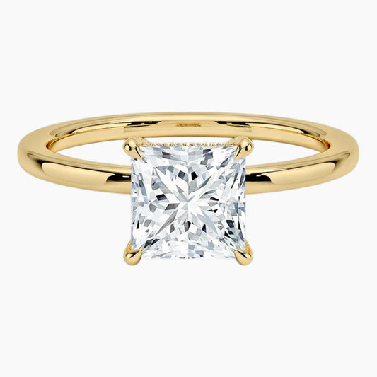 Signature Princess Engagement Halo Moissanite Ring