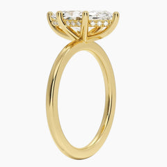 Signature Marquise Engagement Halo Moissanite Ring