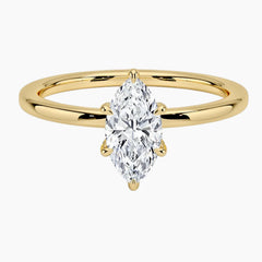 Signature Marquise Engagement Halo Moissanite Ring