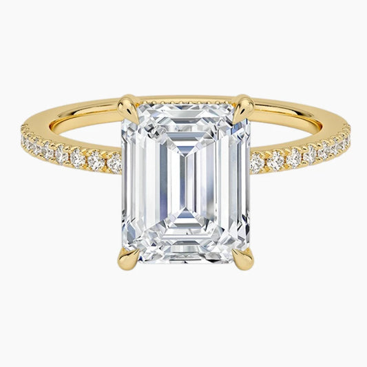 Demi Three-Quarter Coverage Moissanite Ring