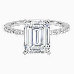 Demi Three-Quarter Coverage Moissanite Ring