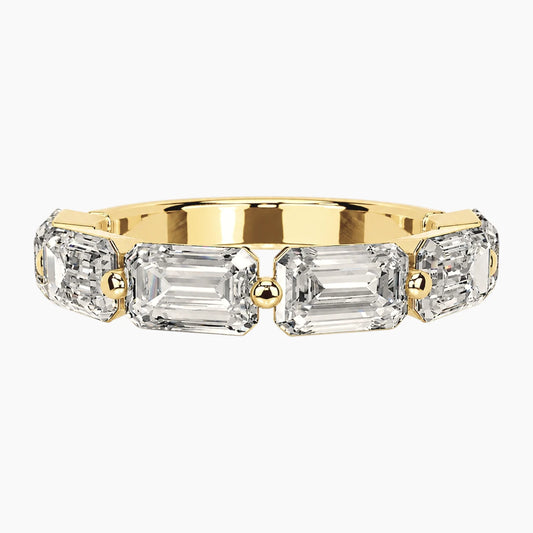 Lumina Deco Luxe Horizontal Emerald Cut Moissanite Ring