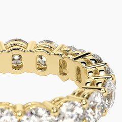 Luminous Heart Center Moissanite Full Eternity Ring