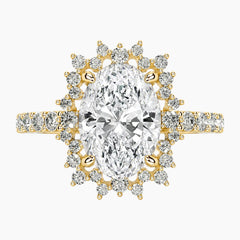 Eternal Radiance 2CT Oval Cut Hidden Halo Moissanite Engagement Ring